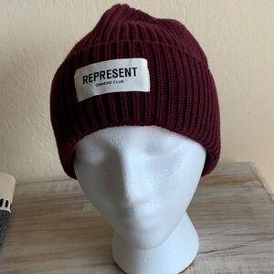 Represent Burgundy Knit Beanie